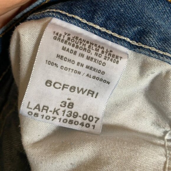 Wrangler Jean Shorts Mens 38 Blue Denim 9" Outdoors Casual Classiccore - Picture 4 of 8